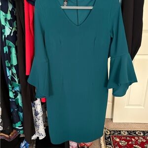 INC International Concepts Teal Long Sleeve Dress
